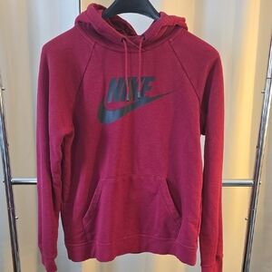 Nike Burgundy Hoodie with Black Logo